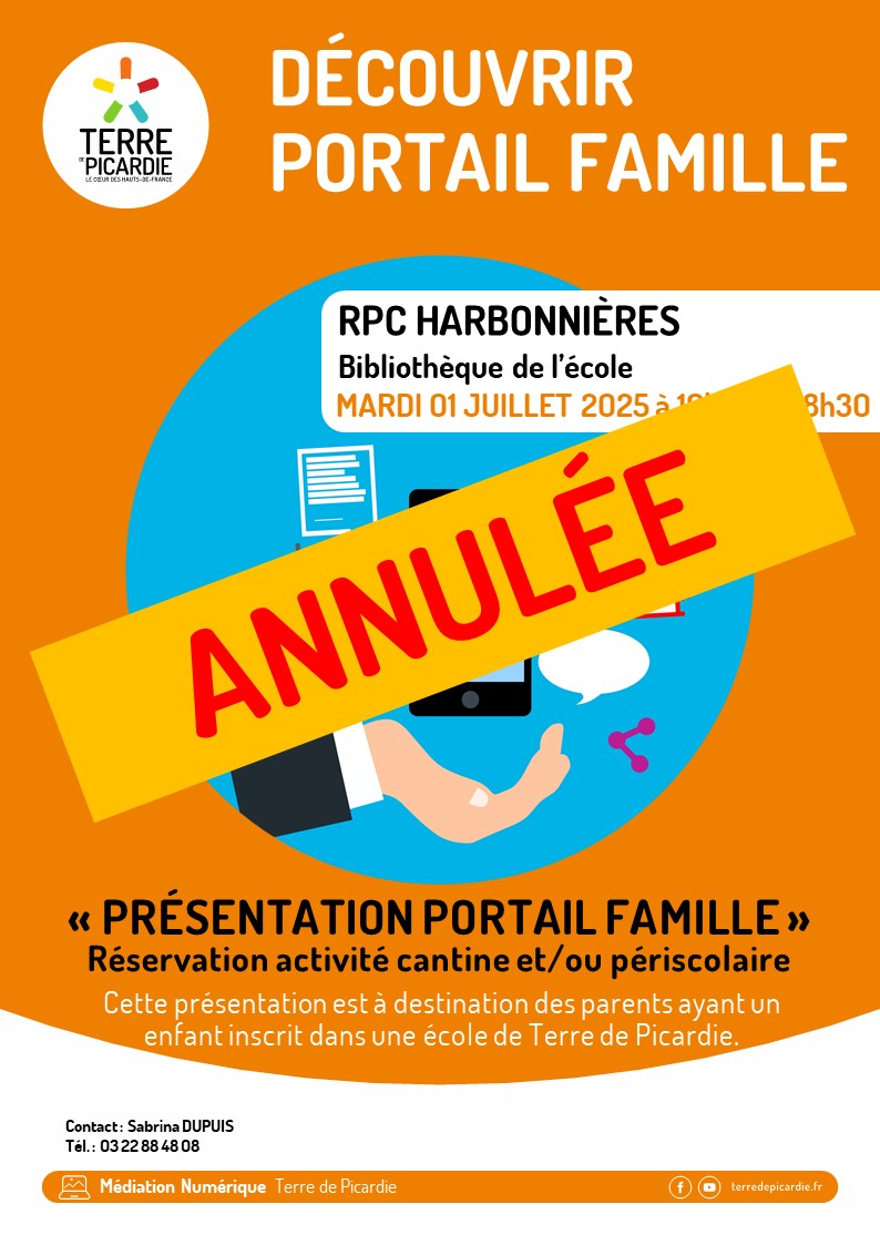 [ANNULÉE] Découverte du portail famille