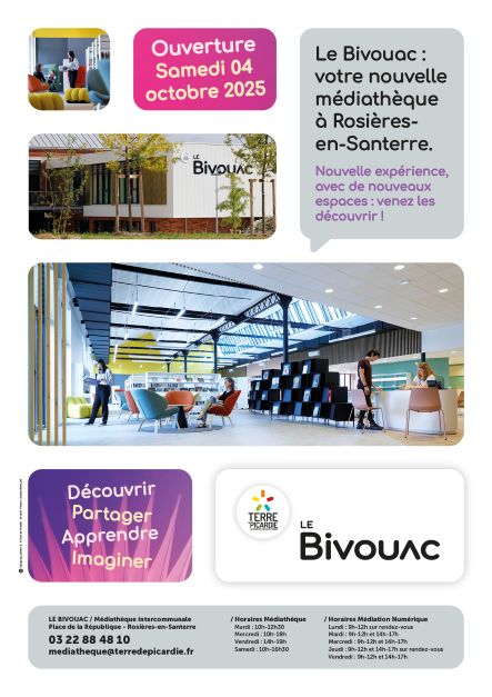 Flyer ouverture Le Bivouac Rosières.