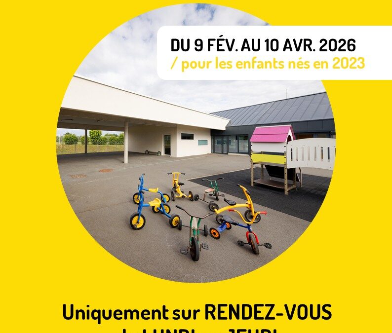 Inscriptions scolaires 2026-2027