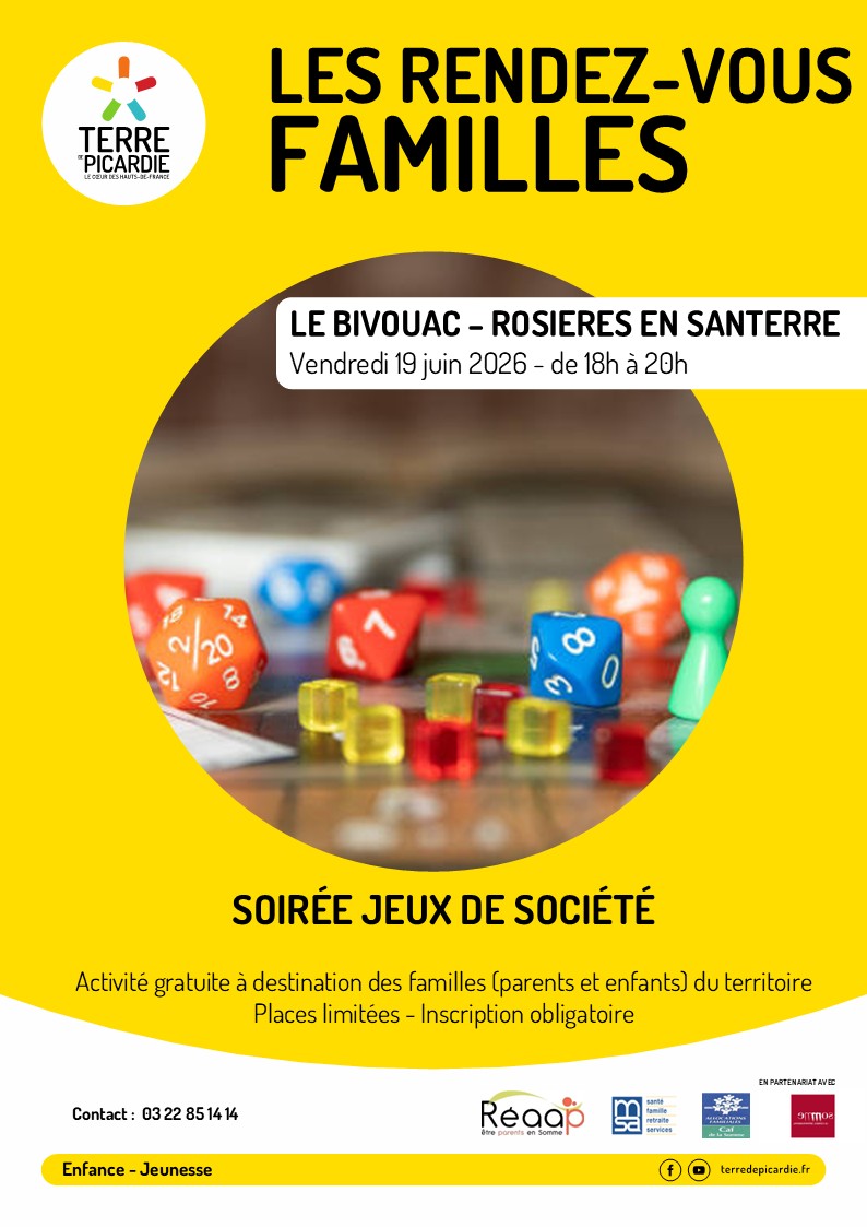 Les rendez-vous familles – soirée jeux de...
