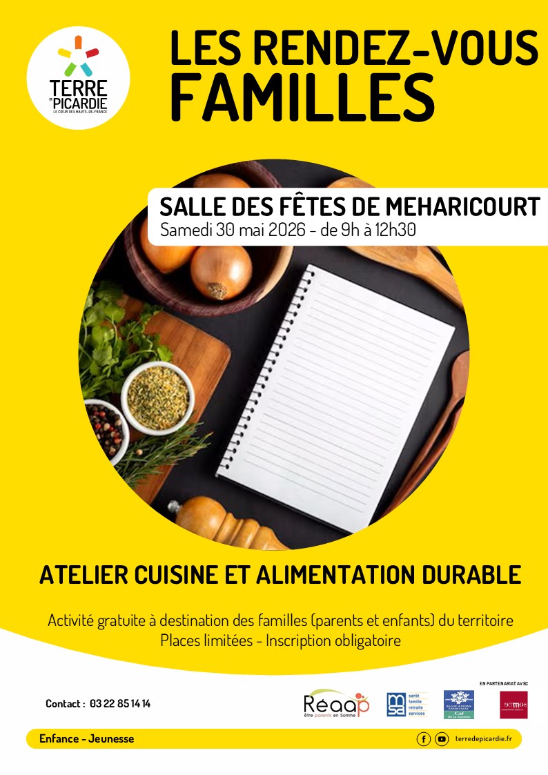 Les rendez-vous familles – atelier cuisine et...